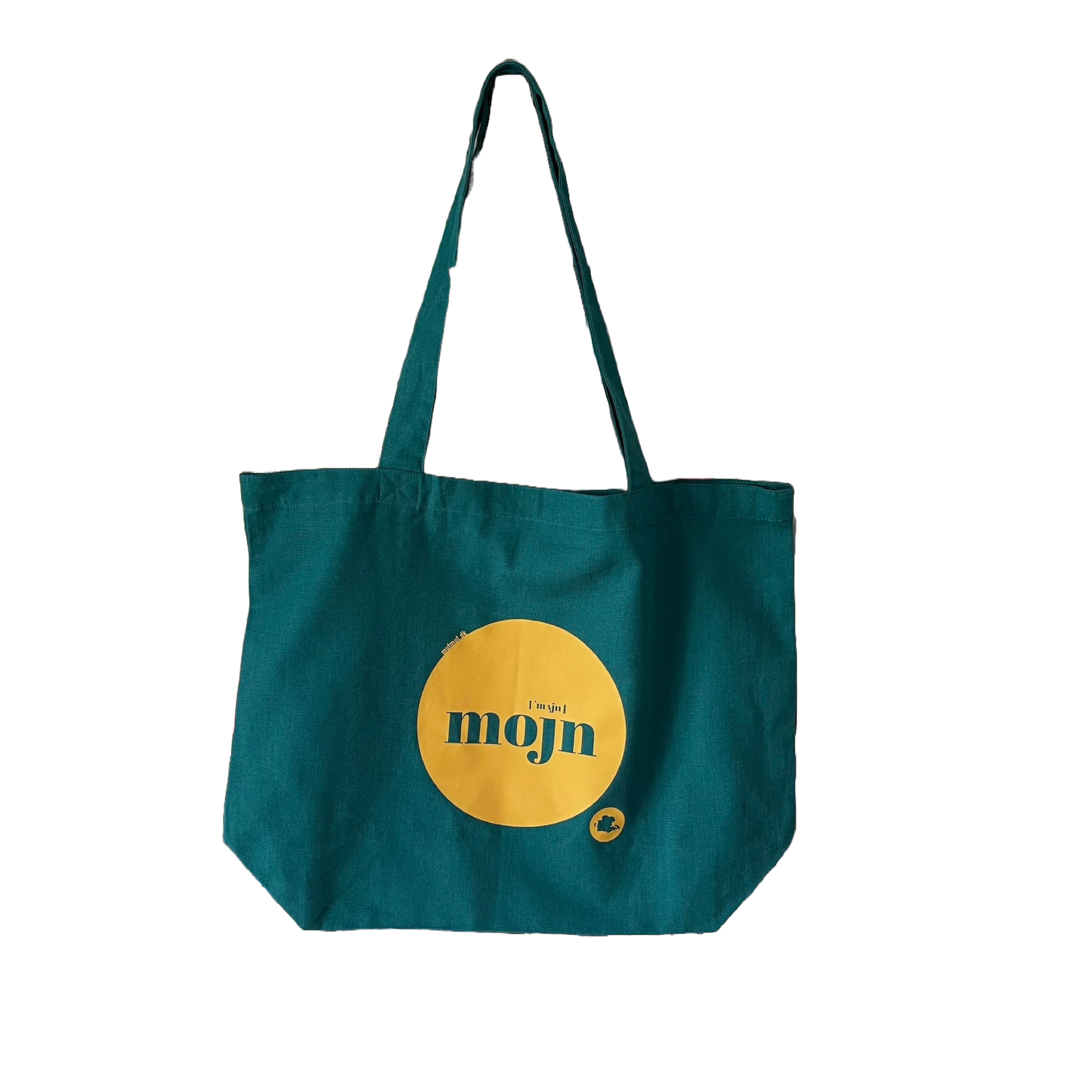 Bæredygtig Mulepose i Petroleum med Gult Design – Must-Have!