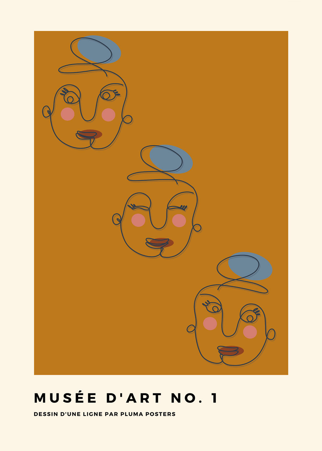 Abstrakt Mus Plakat – Elegant Kunst til Dit Hjem