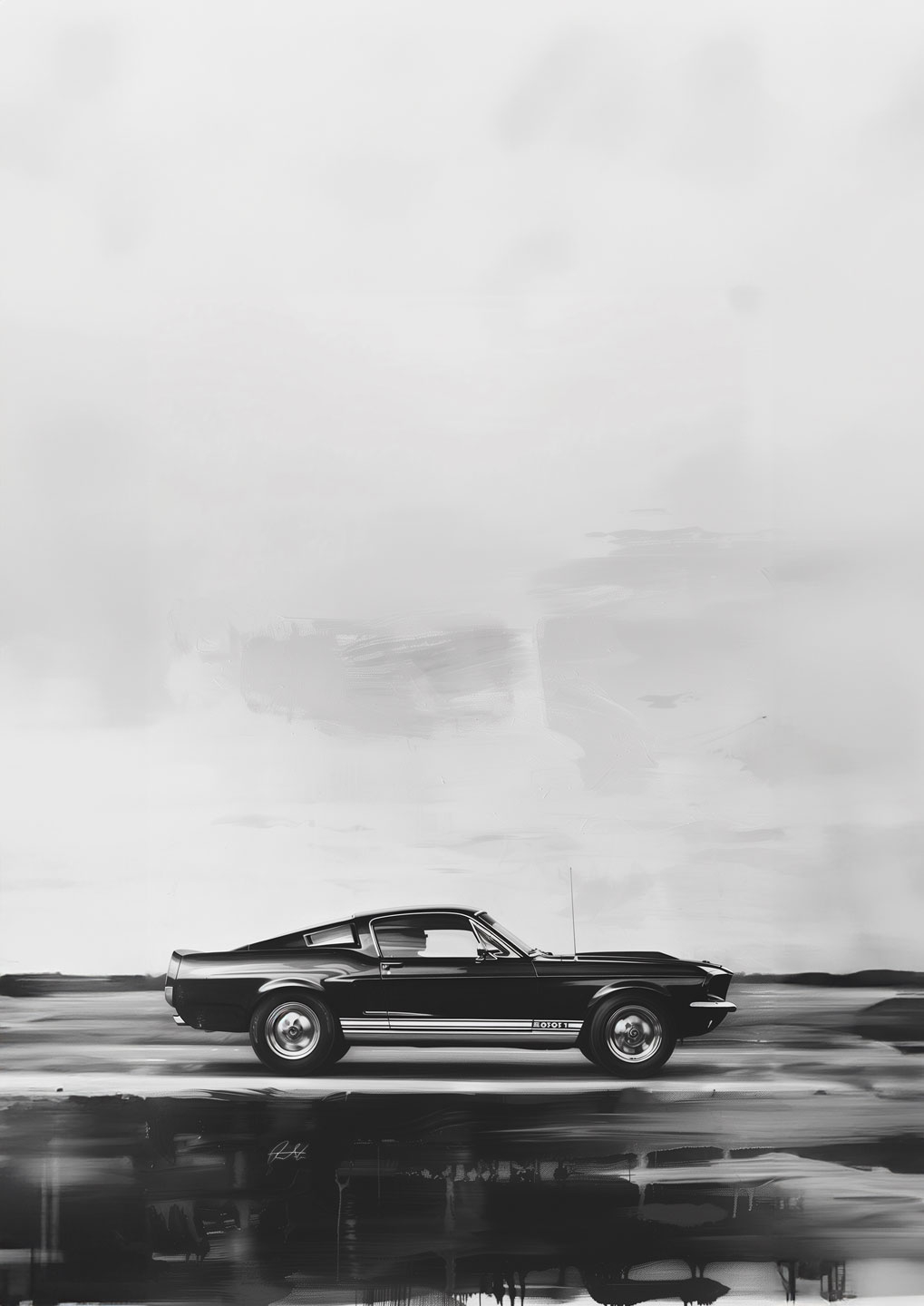 Mustang Vers 01 – Unik Plakat af Rasmus Lassen til Hjemmet