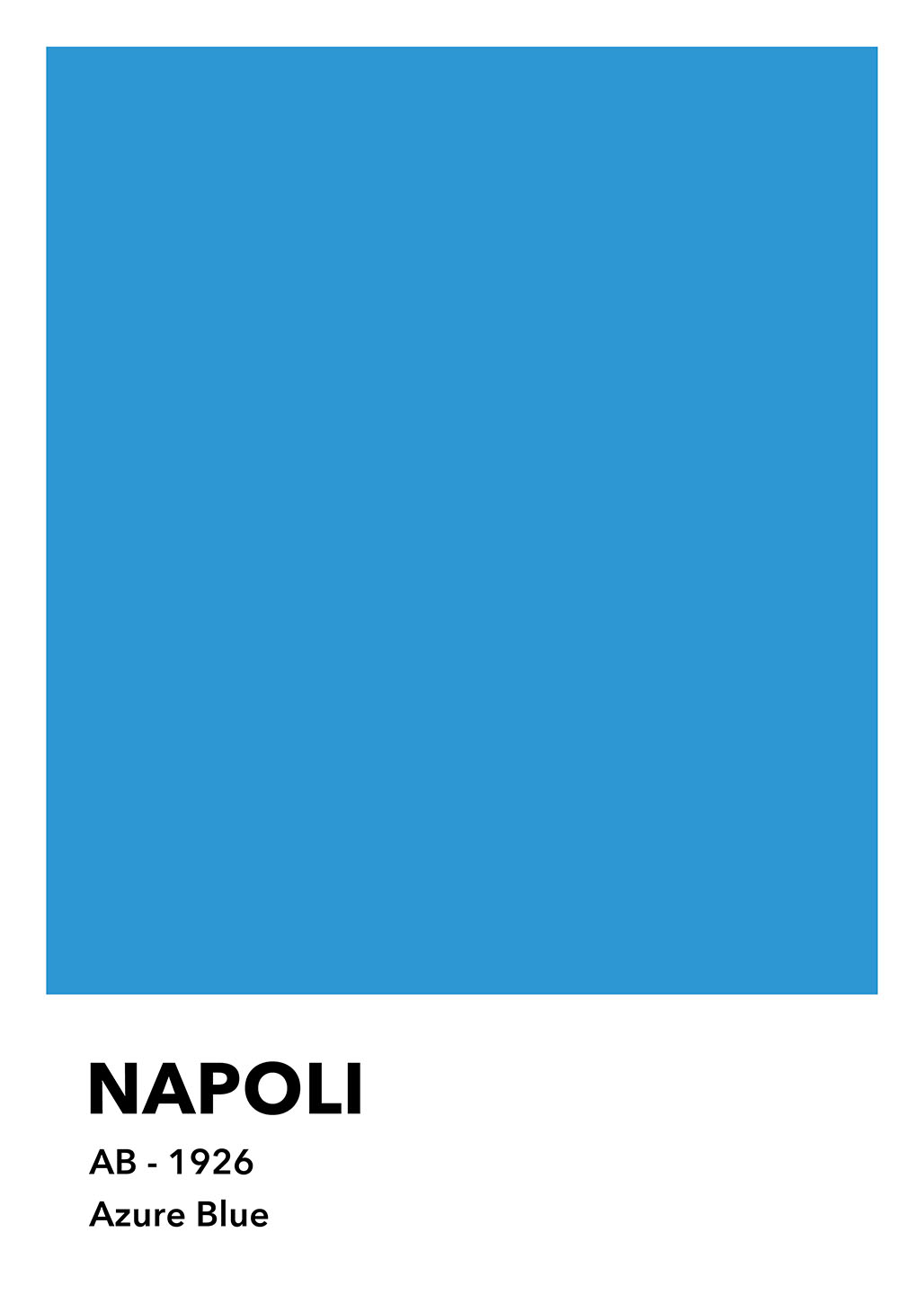 Napoli Azure Blue – Grafisk Plakat fra Ol? Ol?