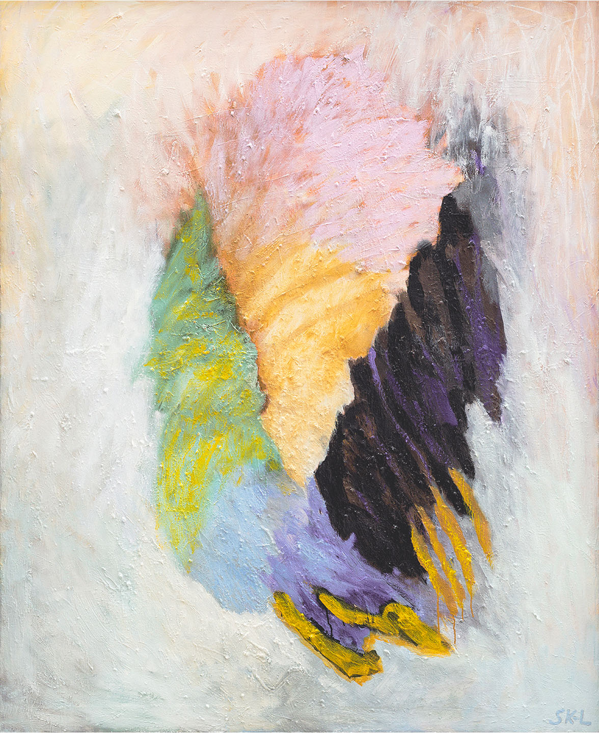 Unikt abstrakt kunsttryk af Svend Kindt-Larsen på tilbud!