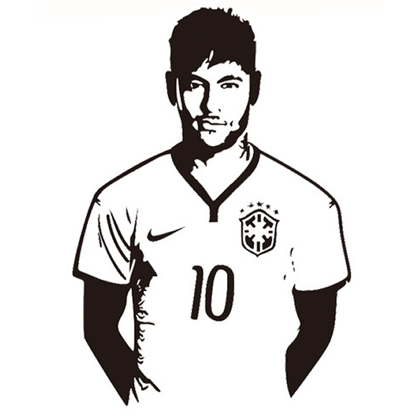 Neymar Fodbold Wallsticker – Sporty Vægkunst til Fans