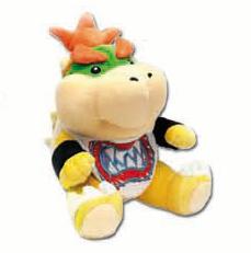 Nintendo Mario Plush Bowser     Junior  Sitting Top Kvalitet  Sanei  Bamse 19cm