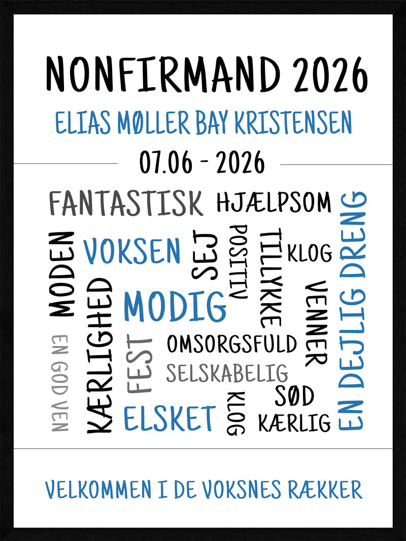 Nonfirmand Plakat Dreng