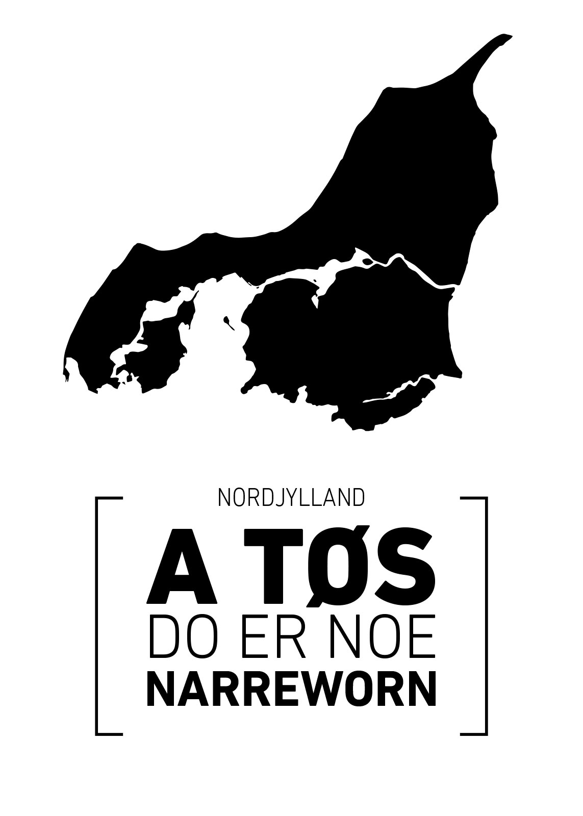 Nordjylland Silhuet af Rikke Axelsen - Grafisk Kunsttilbud