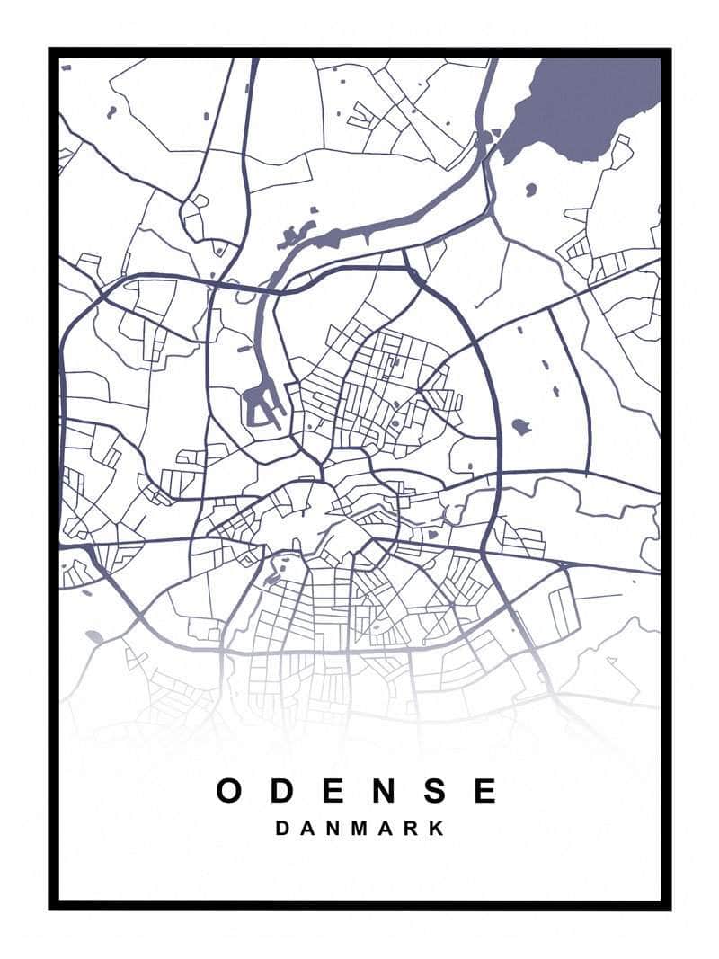 Odense Plakat – Skøn bykort til din indretning