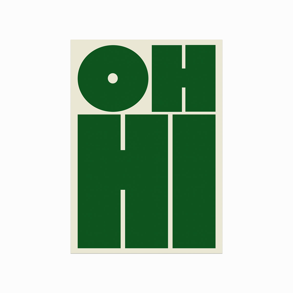 Inspirerende plakat "Oh Hi" – Grøn indretning til hjemmet!