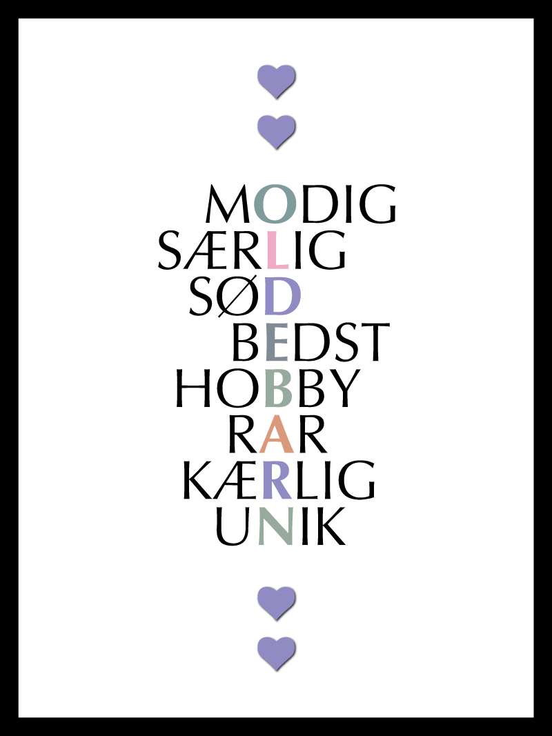 Kærlig Plakat til Oldebarn – En unik gaveidé