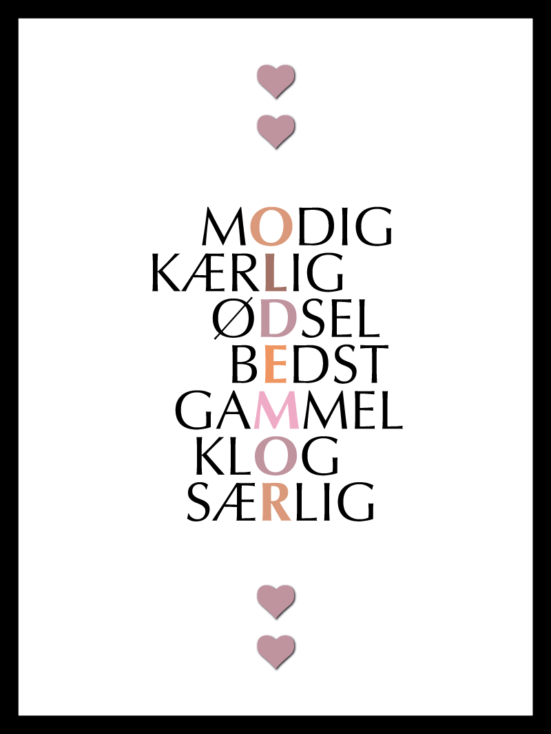 Oldemor Citat Plakat – Den perfekte gave til oldemor