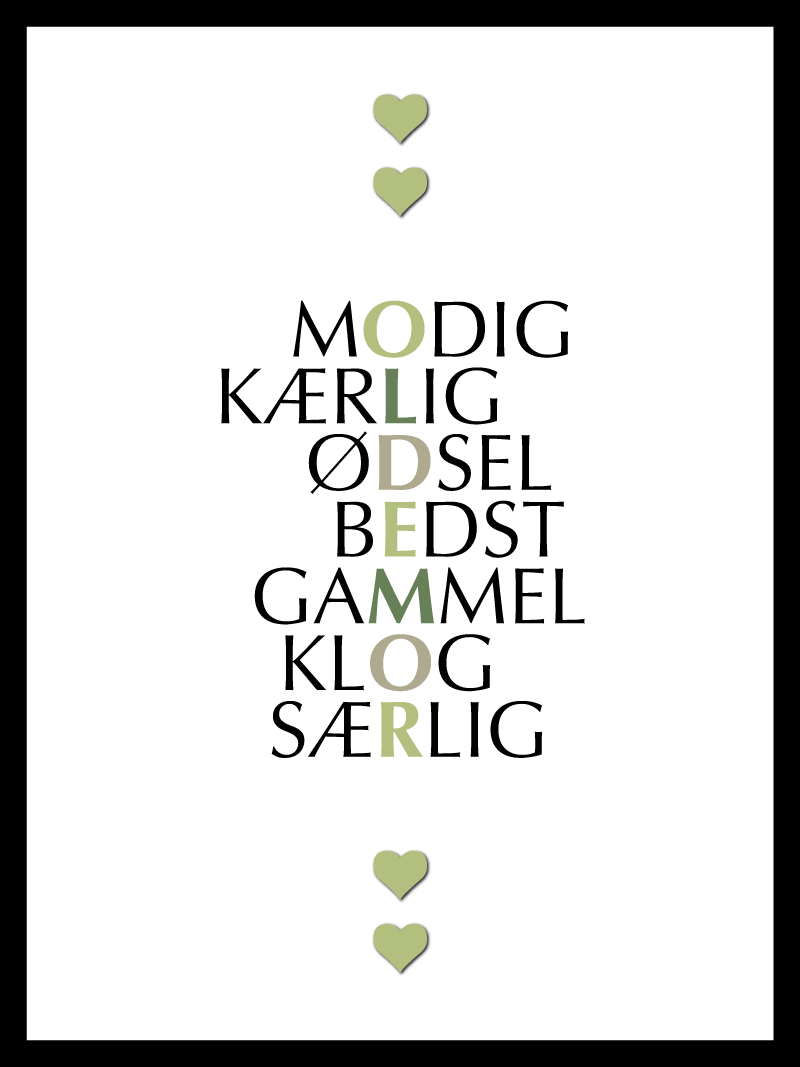 Oldemor Citat Plakat – En hjertevarm gave til bedstemor!