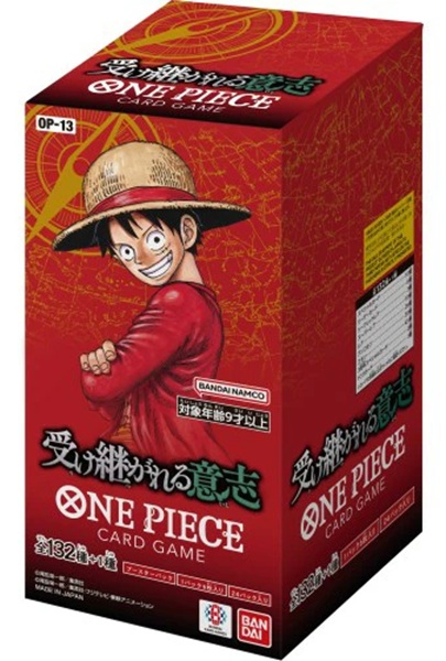 One Piece Card Game: Japanese Op13 Carrying His Will Booster Display Box Med 24 Pakker