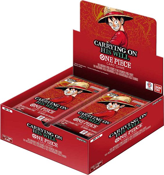 One Piece Card Game: Op13: Carrying His Will Booster Display Box Med 24 Pakker