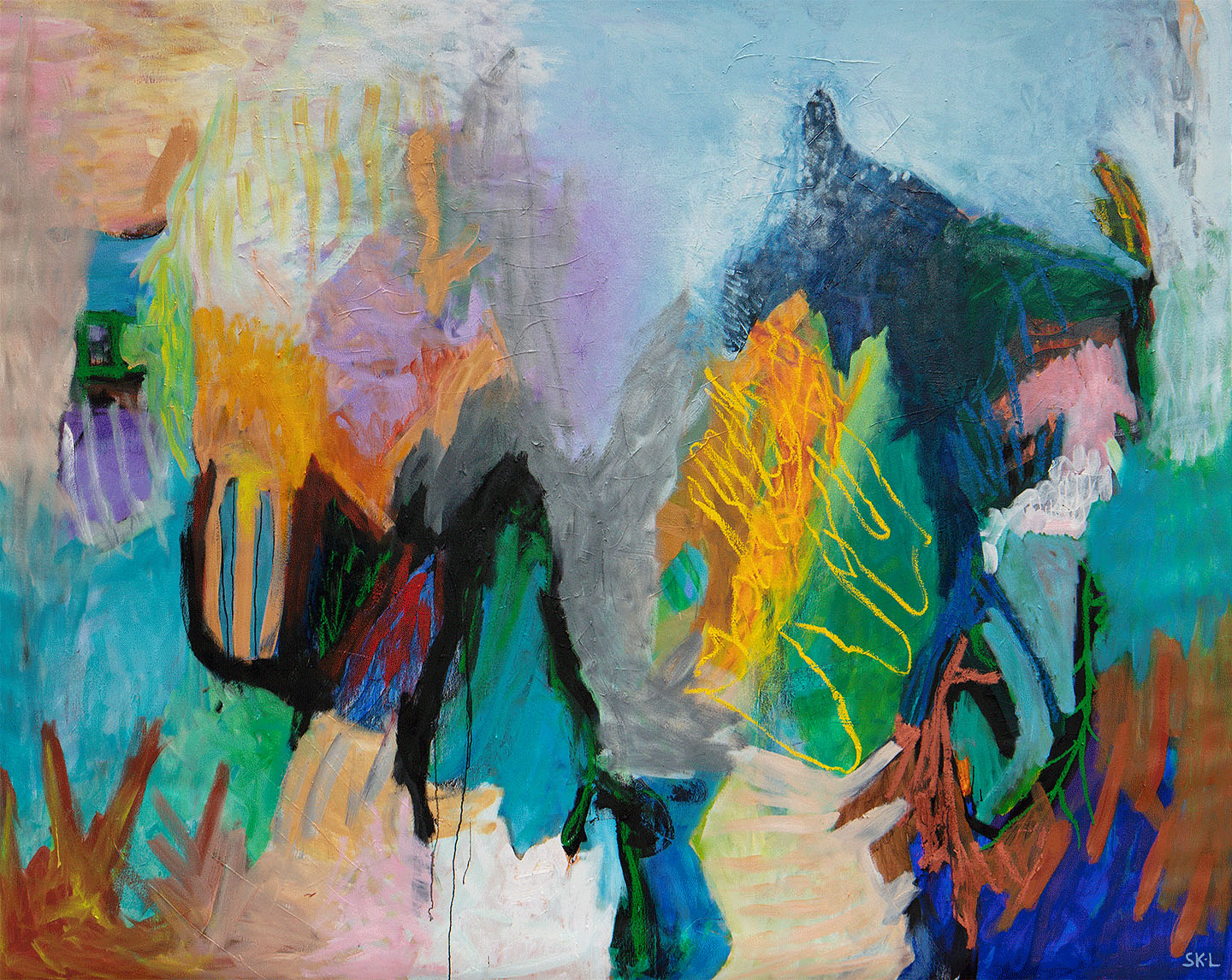 Abstrakt Kunsttryk "Mulighed" af Svend Kindt-Larsen