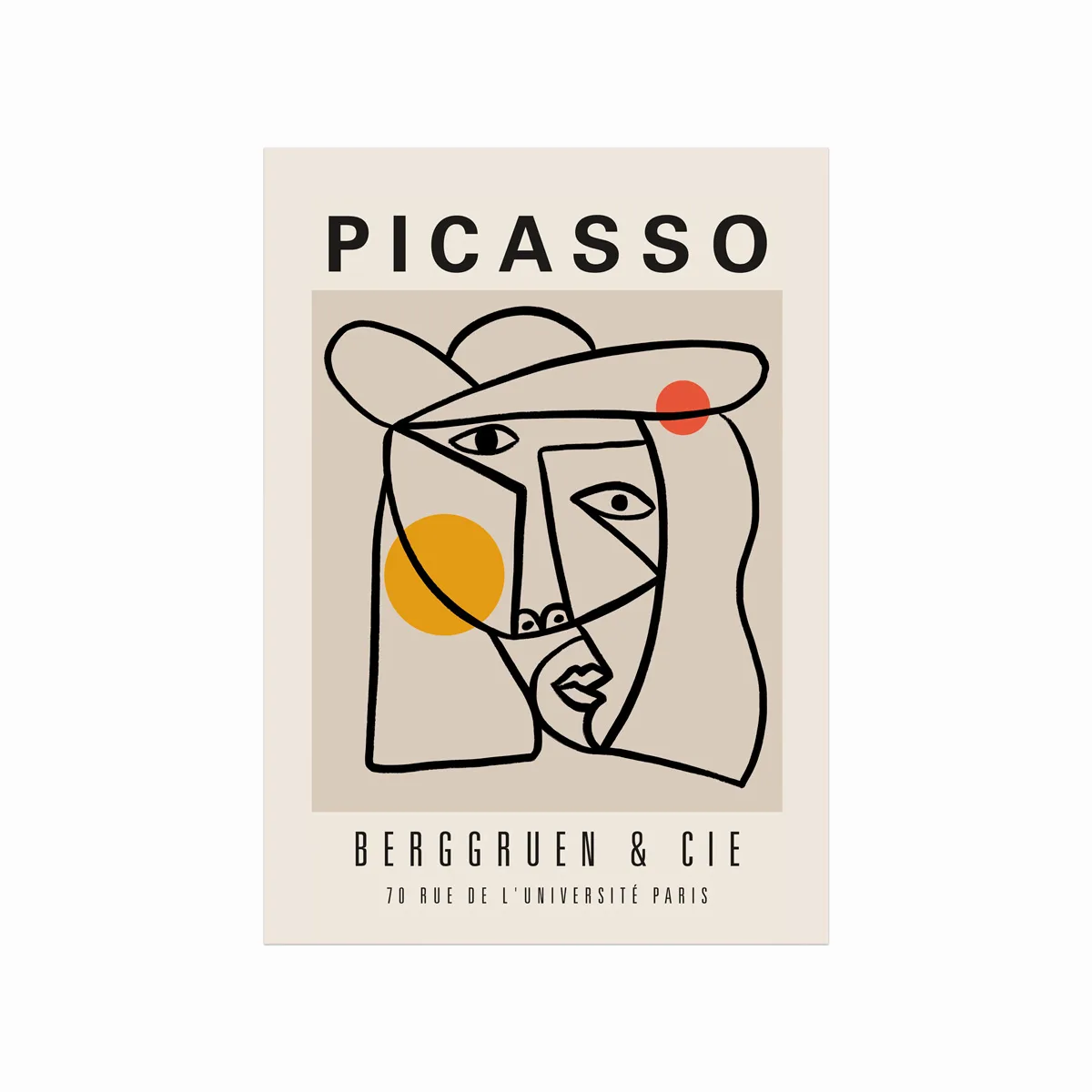 Pablo Picasso Plakat – Berggruen Cie til tilbudspris!