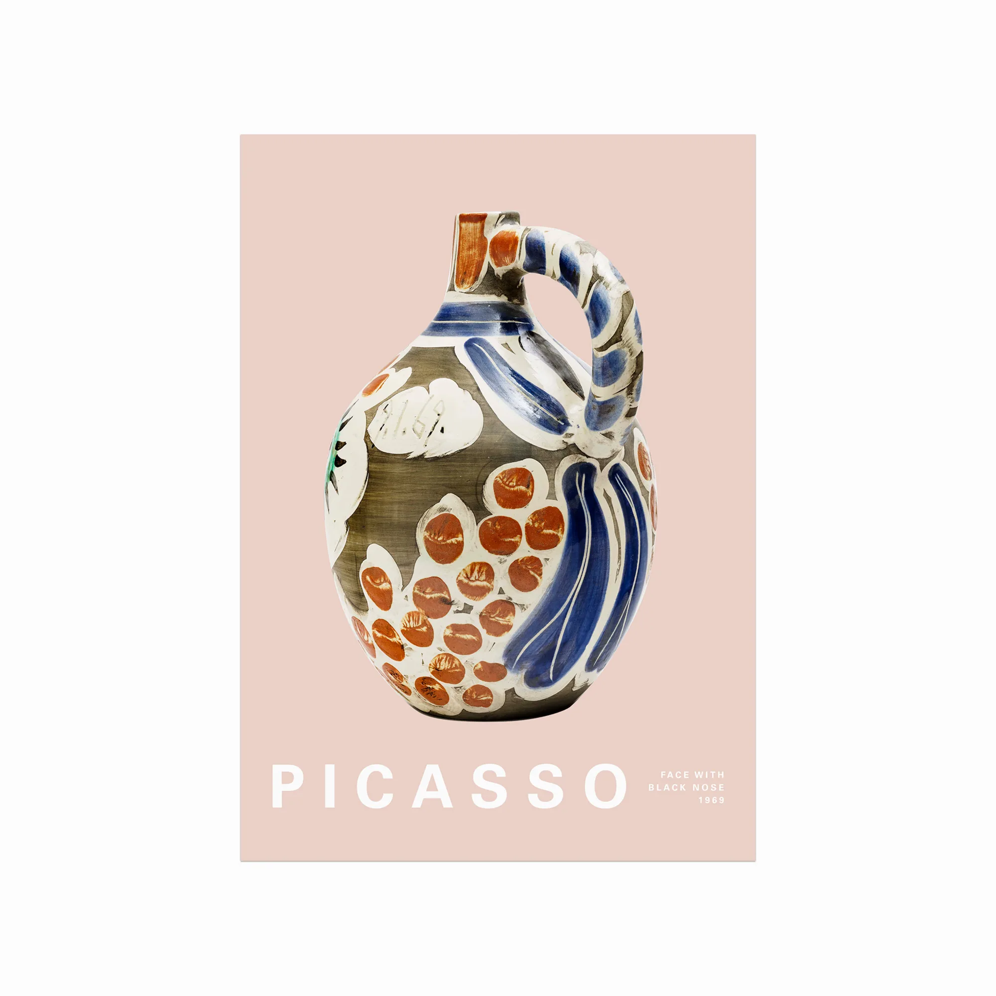 Pablo Picasso Plakat – Ansigt med Sort Næse 02 til Kunstelskere