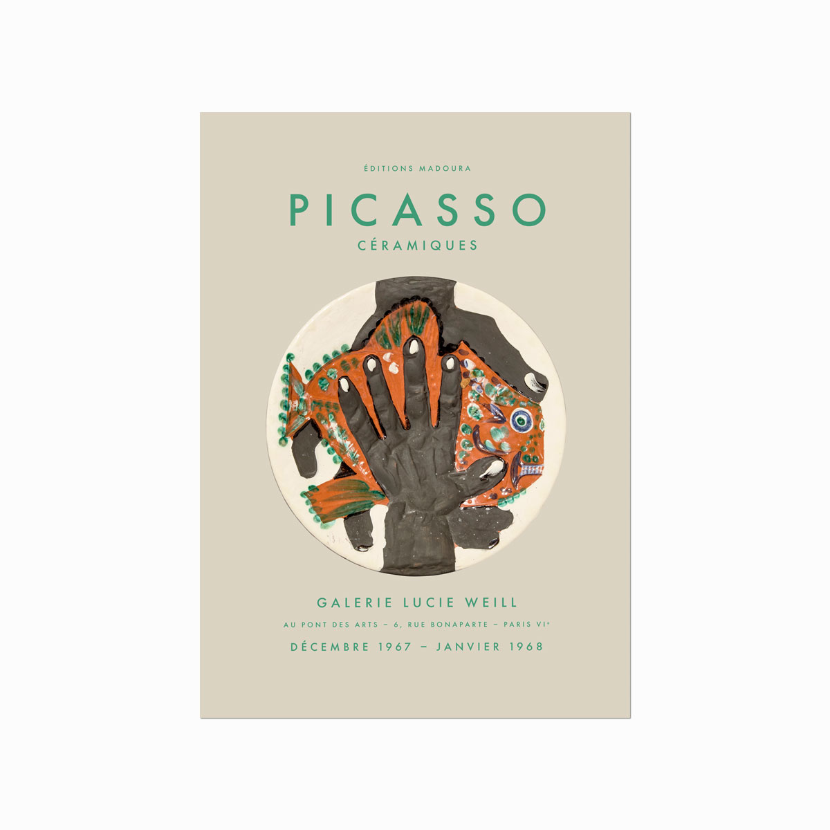 Pablo Picasso Plakat  Mains   Poisson