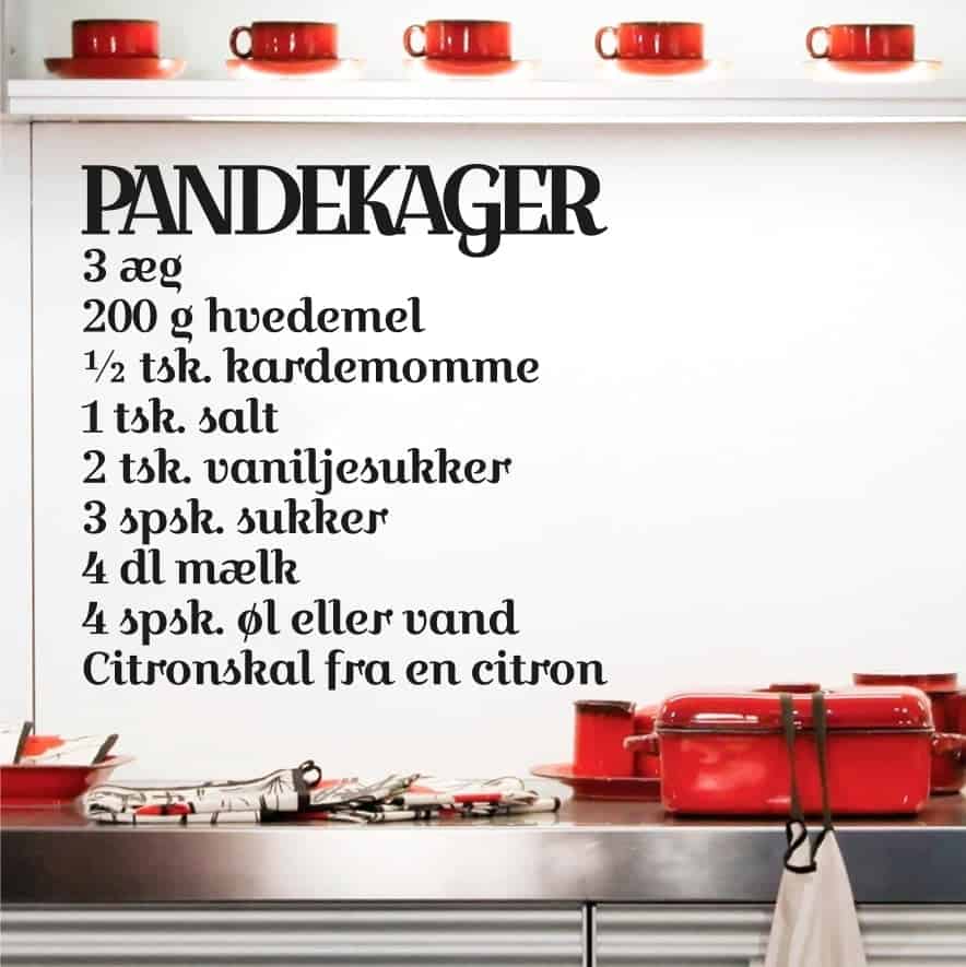 Pandekager Vægklistermærke – Pynt dit køkken festligt!