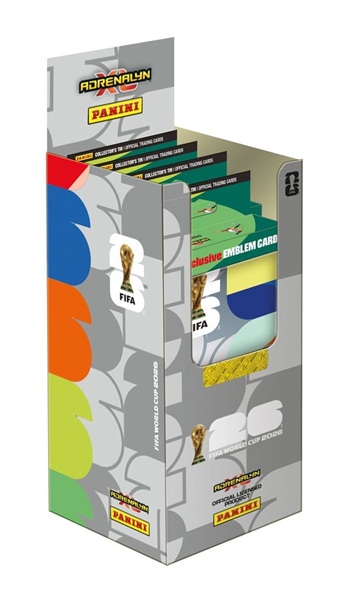 Panini Adrenalyn : Fifa World Cup 2026 Pencil Tin Display Tins 16 Booster Packs Limited-kort Trophy-kort