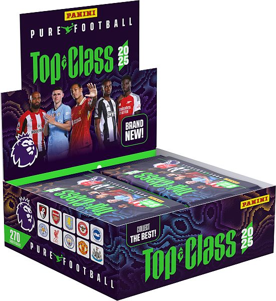 Panini Football Top Class: Premier League 2025 Booster Display Box Med 24 Pakker
