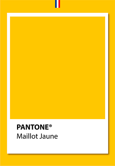 Pantone Maillot Jaune Plakat – Hyld cykelsportens skønhed