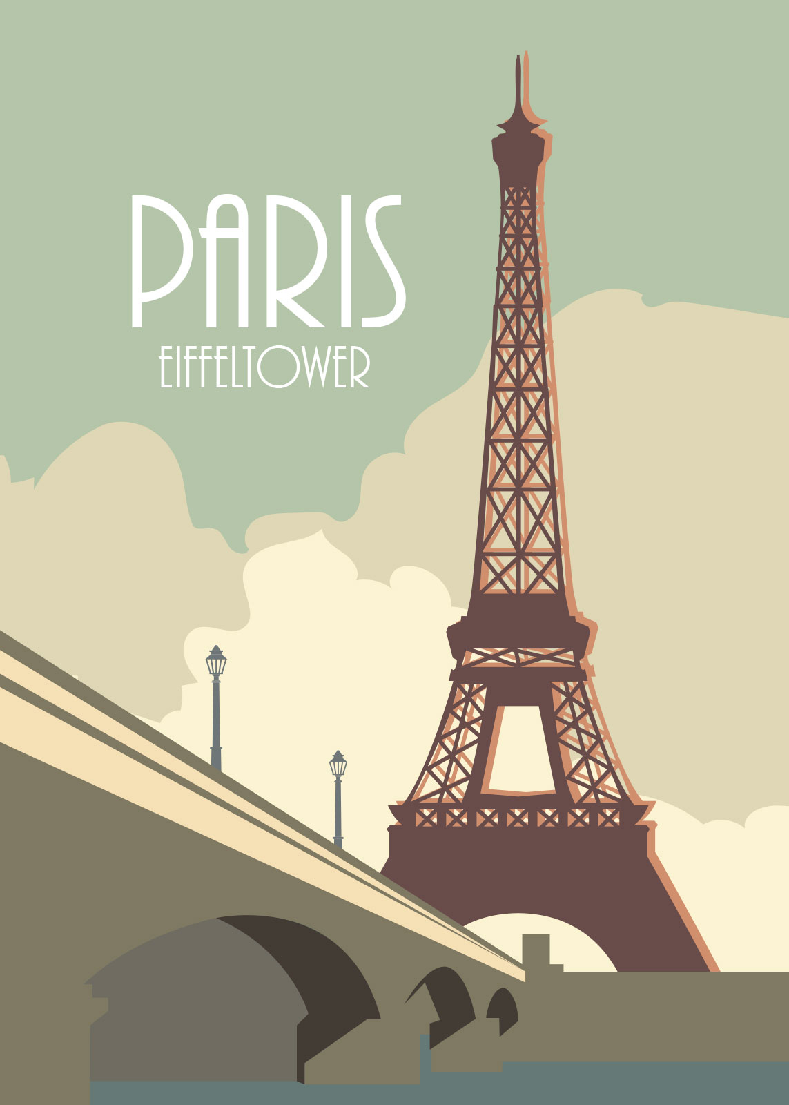 Paris Plakat af Rikke Axelsen - Romantisk Kunst til Hjemmet