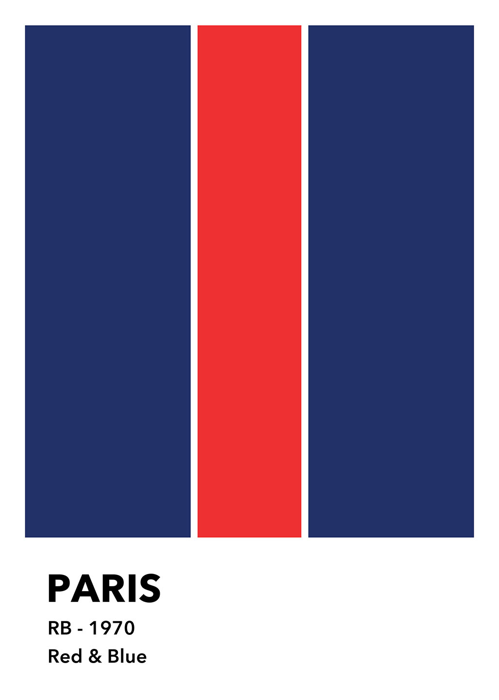 Paris Kunsttryk – Rød og Blå Vægkunst fra Olé Olé