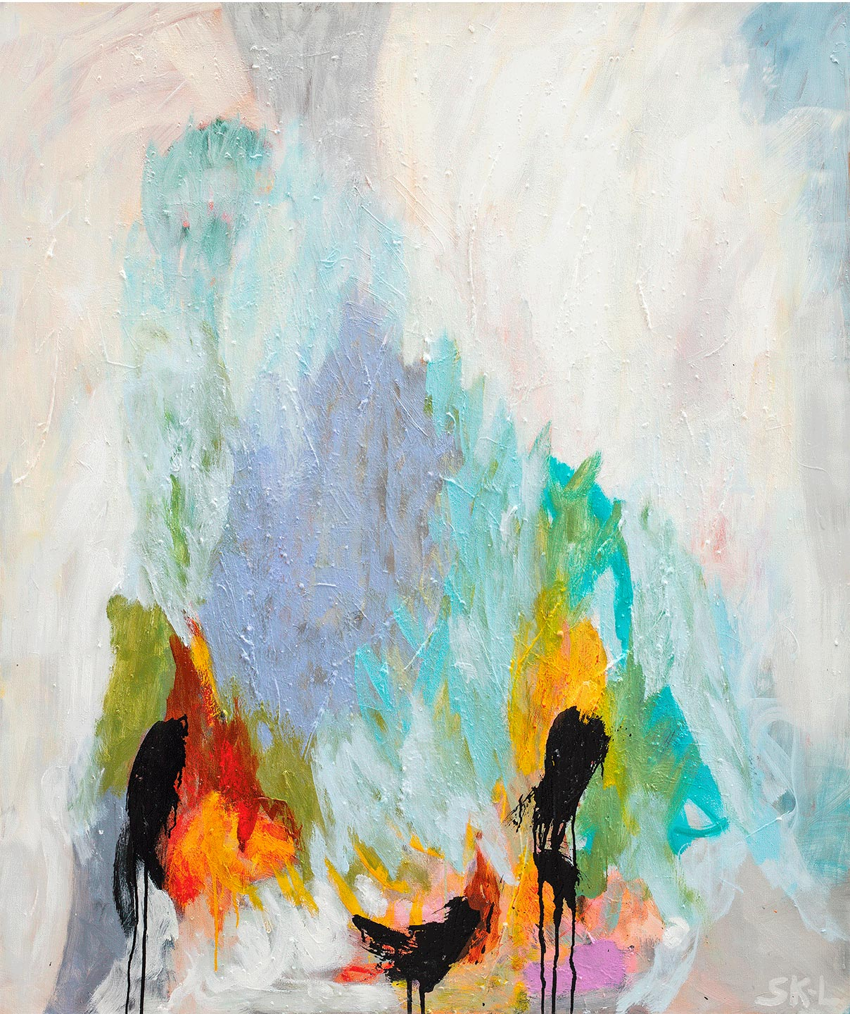 Abstrakt Kunsttryk "Fred" af Svend Kindt-Larsen