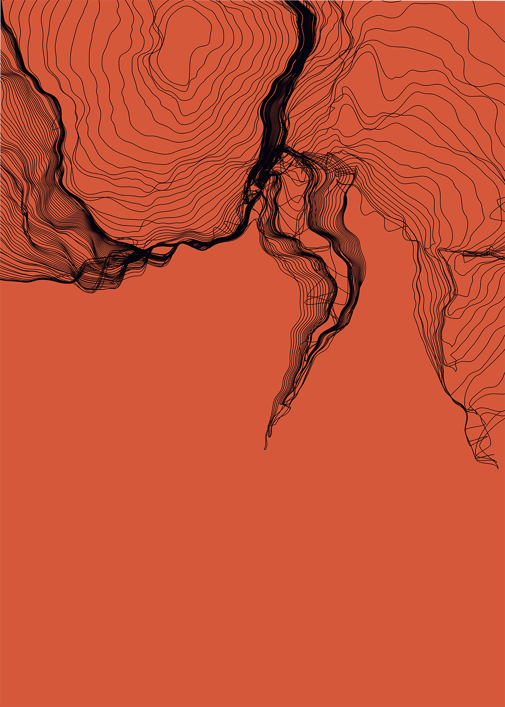 Pencil Lines Orange Plakat – 50% rabat til Black Week!