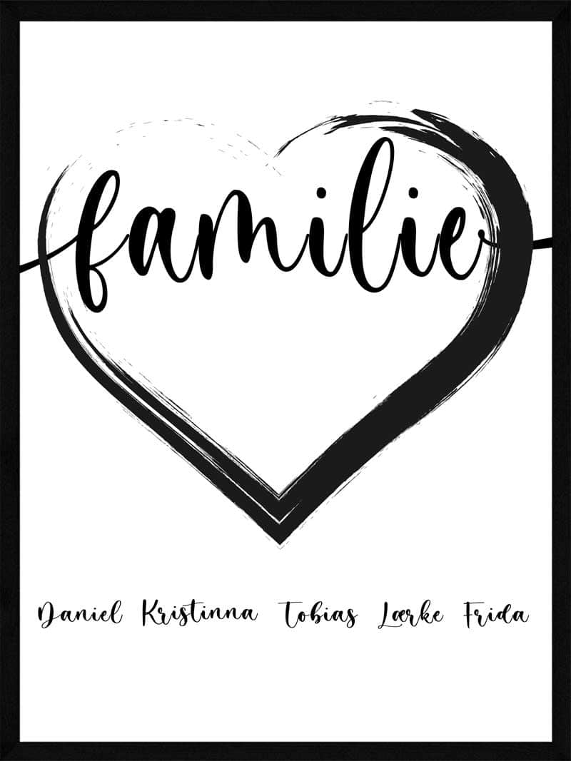 Personlig Familie Plakat - Vis Din Kærlighed til Familien