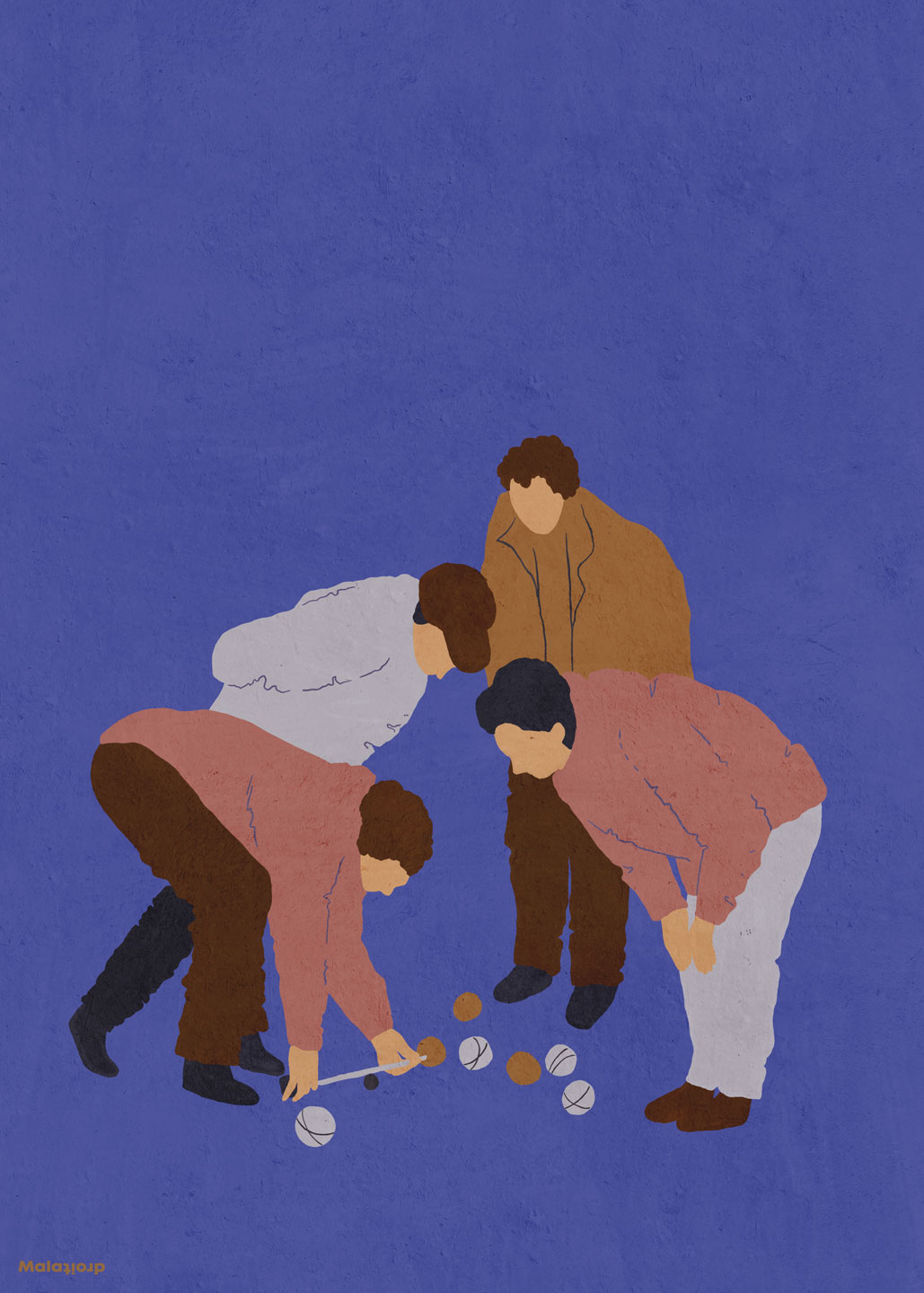 Petanque Bold fra Maladroit – Unikt Kunstværk til Dit Hjem