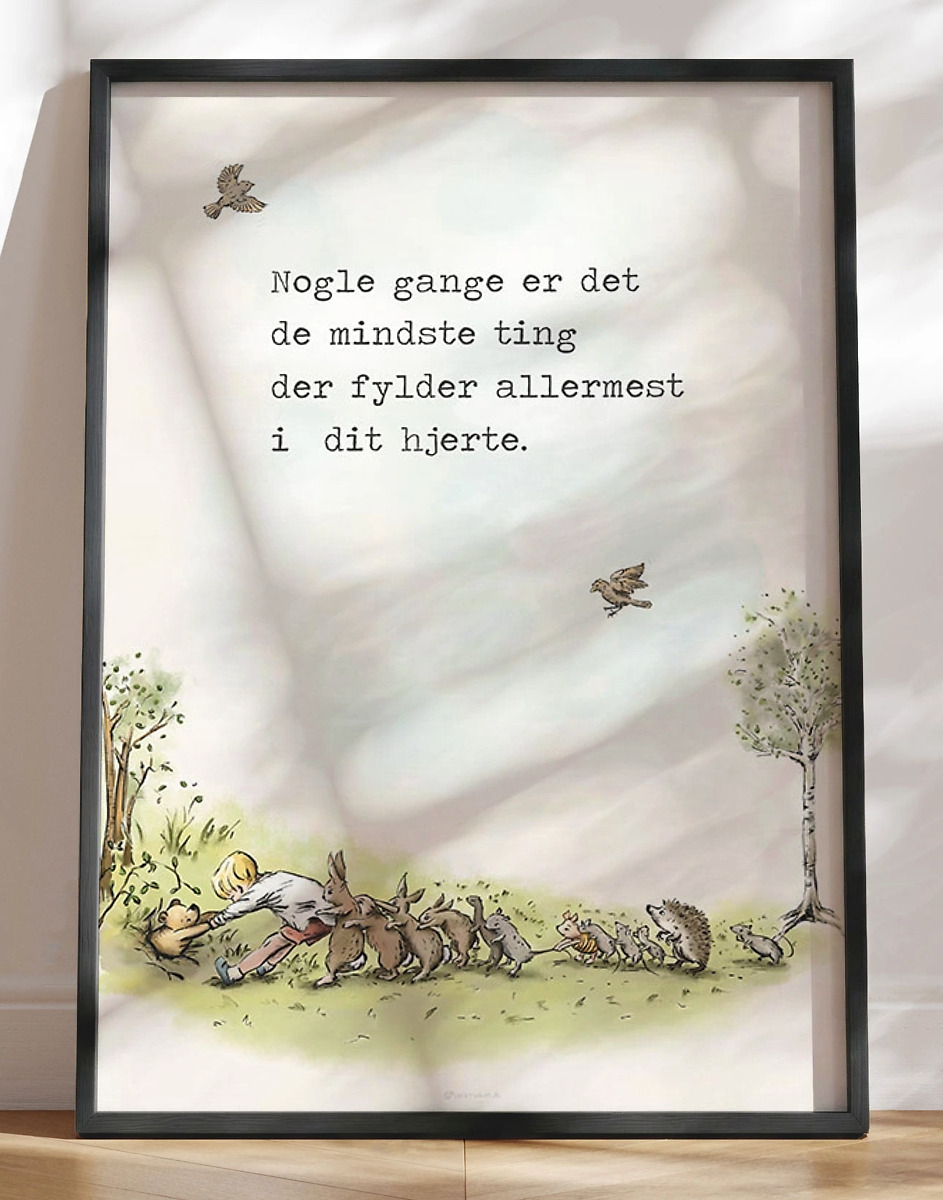 Peter Plys Plakat   Mindste Ting