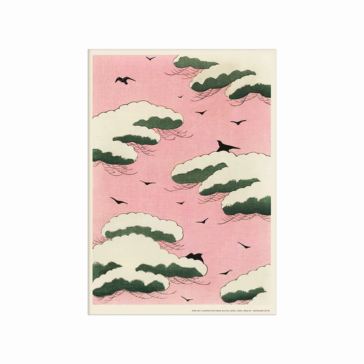 Rosa Japansk Plakat - Pink Sky til Dit Hjems Indretning