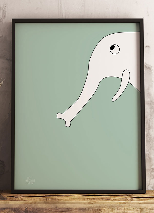 Plakat med Elefant til Børneværelset - Fantastisk Design!