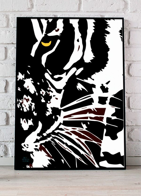 Plakat med Gult Tiger-øje - Få det nu!
