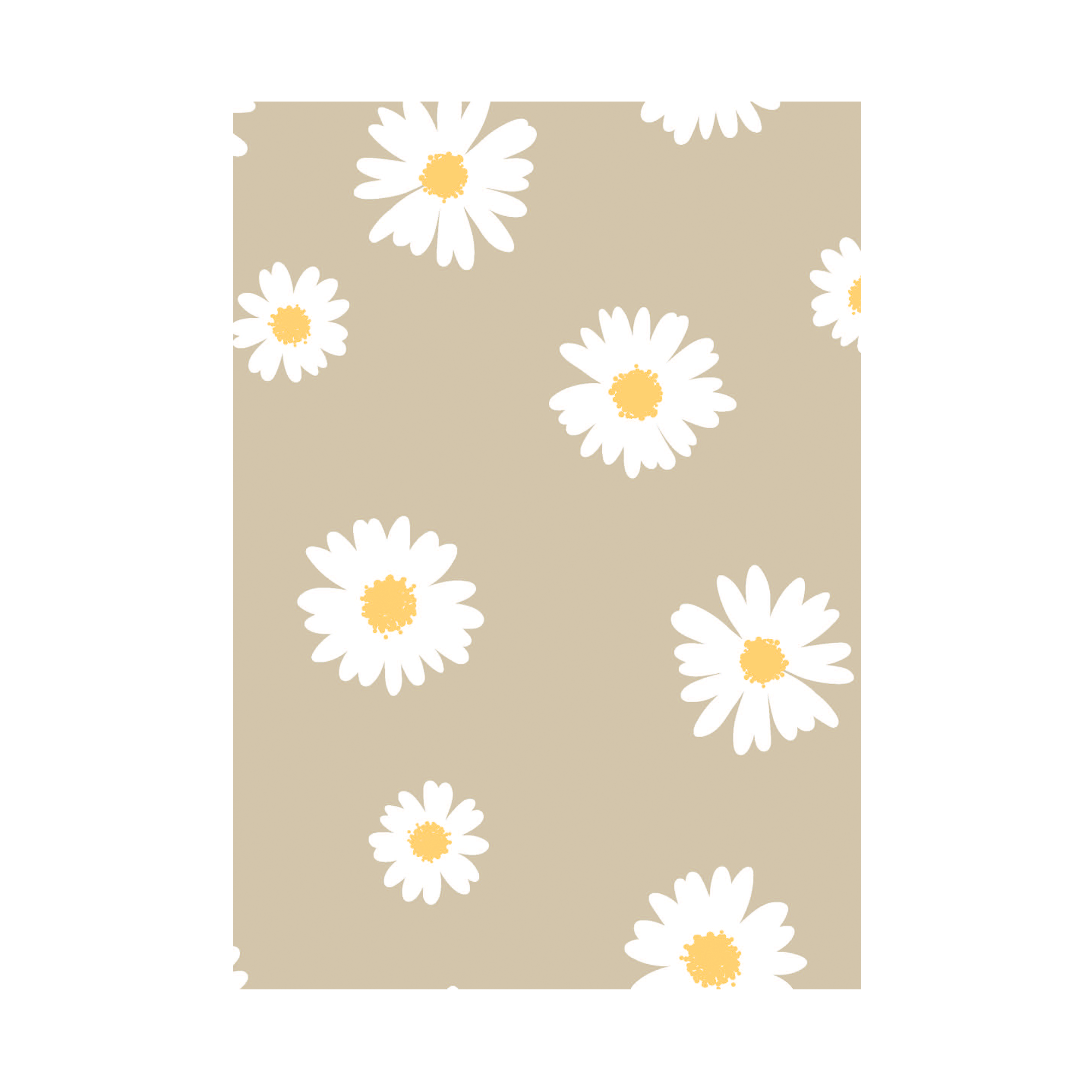 Elegant Beige Margurit Plakat – Vægkunst til Dit Hjem
