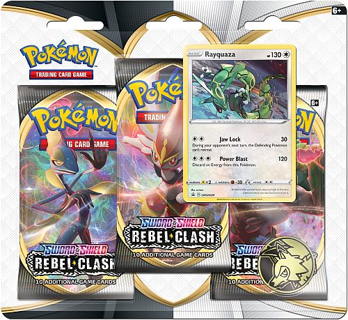 Pokemon Blister Pack   Sword   Shield: Rebel Clash Booster Pakker   Pokemon   195 184     Black Star Promo