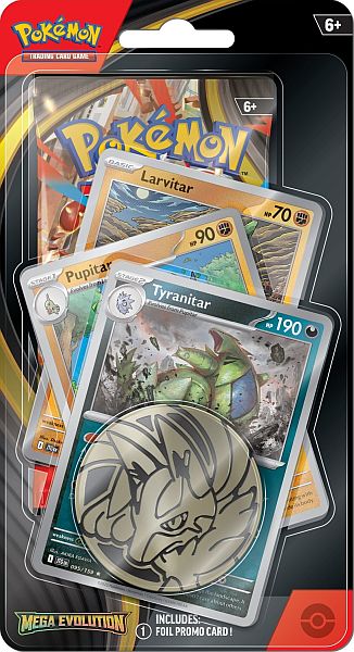 Pokemon Blister Pack  -pack Premium Checklane Blister:   Mega Evolution: Base Set Booster Pakke   Tyranitar Line Promos     195 184