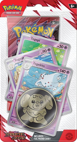 Pokemon Blister Pack  -pack Premium Checklane Blister:   Scarlet   Violet: Destined Rivals Booster Pakke   Togekiss Line Promos     195 184