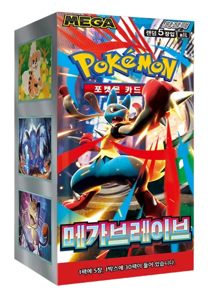 Pokemon Display Booster Box Mega M1l: Expansion Pack Mega Brave Koreansk 30 Boosters