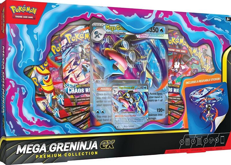 Pokemon    Box: Mega Greninja   Premium Collection    Boosters