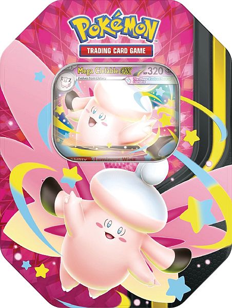 Pokemon Mega Clefable Tin 2026 Mega Moonlit Tin