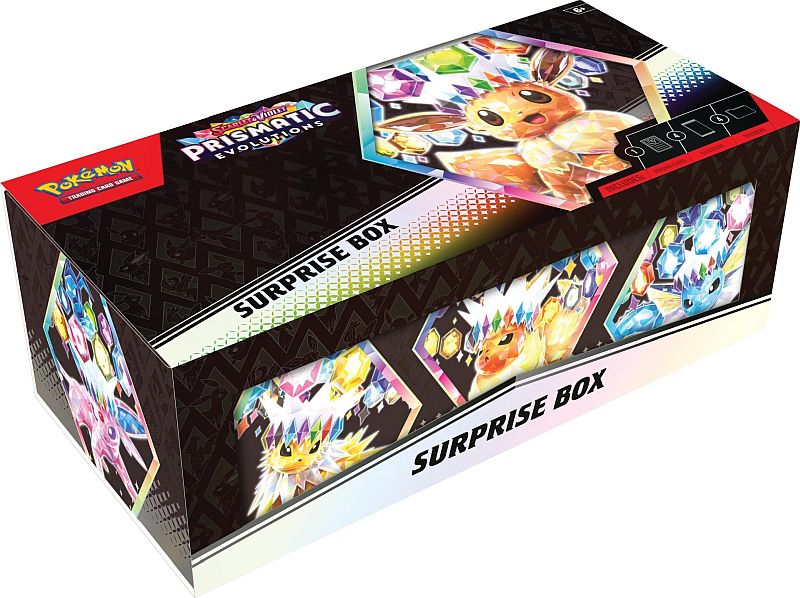 Pokemon Scarlet   Violet: Prismatic Evolutions Surprise Box    Boosters     Promo