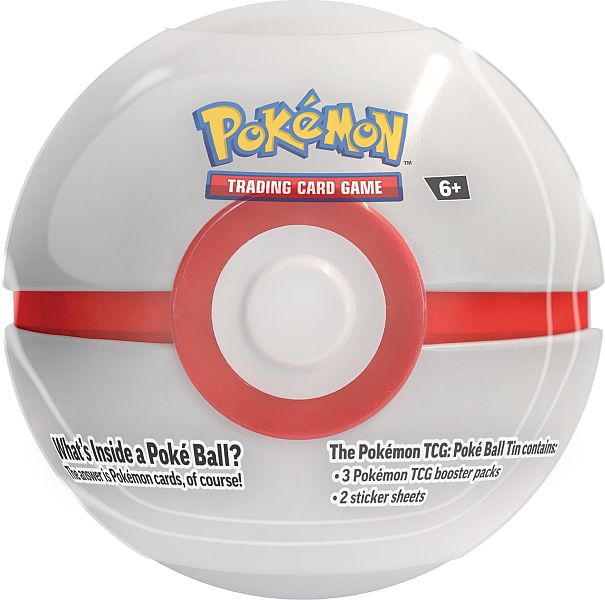 Pokemon Tin Kasse Poke Ball Pokeball Tin: Premier Ball 2024 Boosters Stickers