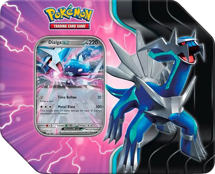 Pokemon Tin Kasse 2025 Wave Spring Usa Version : Dialga Azure Legends Collector Tin Box Boosters