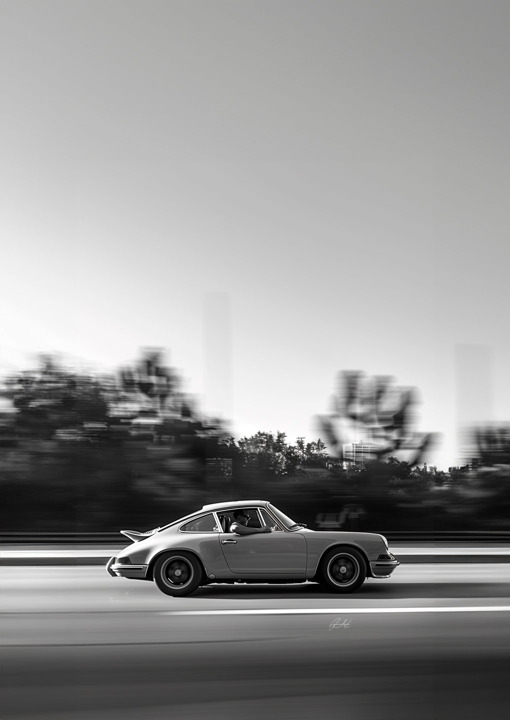 Porsche Plakat af Rasmus Lassen – Grafisk Kunsttilbud