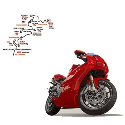 Racer Motorcykel Wallsticker – Rød Dekoration til Hjemmet