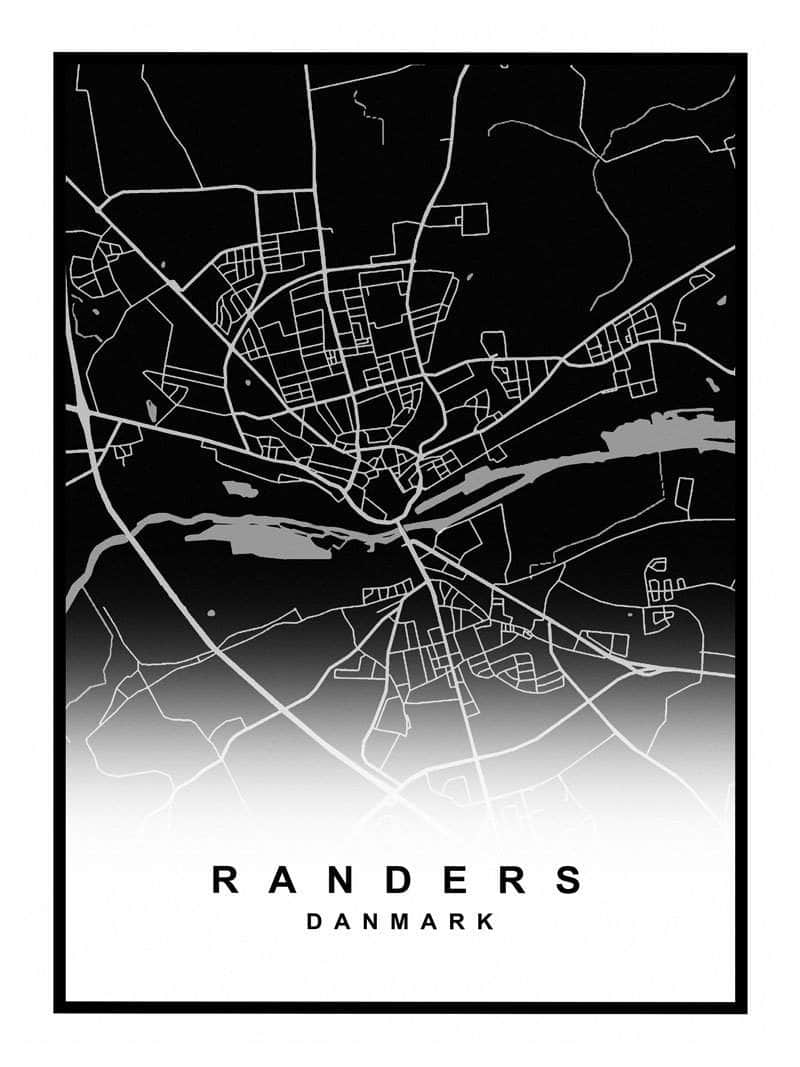 Randers Bykort Plakat – Udforsk Din Elskede By!