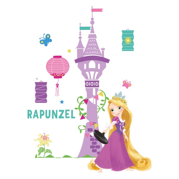 Rapunzel Vægklistermærke – Magisk Indretning til Pigeværelse
