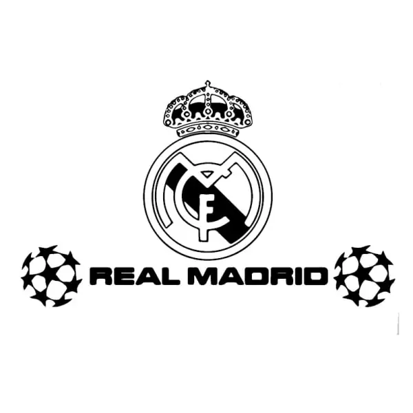 Real Madrid Champions League Vægklistermærke - Must-Have!