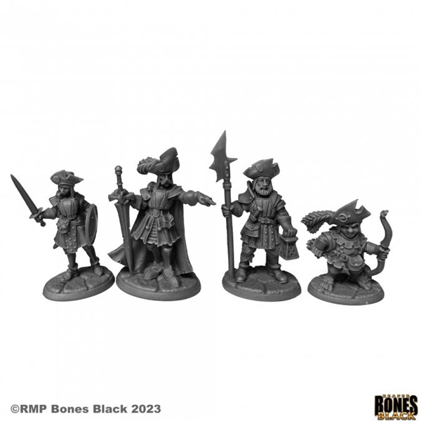Reaper Bones Black: Barrowgate Town Watch     Plastic Miniatures